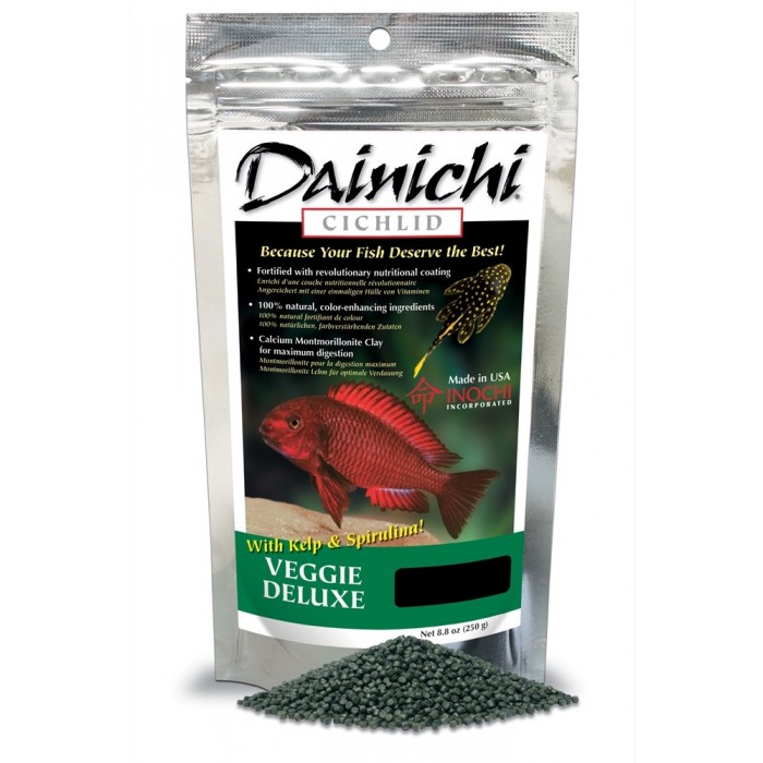 Dainichi Cichlid Veggie Deluxe Small (3mm) 250gr Balık Yemi (Orjinal Paket)