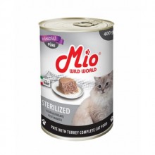 Mio Kısırlaştırılmış Kediler için hindili püre kedi maması 400gr