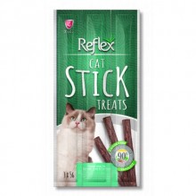 Reflex Kediler için Kuzu Etli ve Kedi Çimli Ödül Çubuk 3x5gr