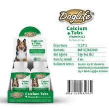 DOGLİFE CALCİUM Tablet Kediler ve Köpekler için 42 TABS