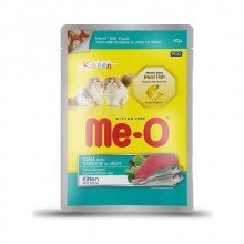 Me-O Jöle İçerisinde Ton Balığı Ve Tavuk Etli 80 gr Yavru Kedi Yaş Maması