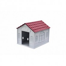 WİLLYPET MONTANİTA KAPILI PLASTİK KÖPEK KULÜBESİ KIRMIZI 76X65X63 CM