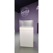60x40x40h Ultra Clear Akvaryum (45 Derece Birleşim)  ve Beyaz Lake Boyalı Dolap