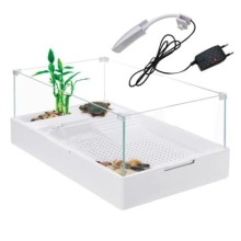 Sobo Cam Kaplumbağa Bahçesi Filtreli Lambalı 50x31x25cm