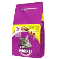 Whiskas Tavuklu Sebzeli Yetişkin Kuru Kedi Maması 1,4 kg