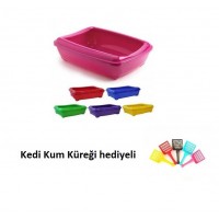 Kedi Tuvalet Kabı Açık (Kürek Hediyeli)