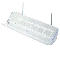 Uzun Yemlik 6 Bölmeli 19cm Şeffaf Telli