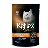 Reflex Plus Pouch Tavşan ve Ördekli Jöleli Kedi Yaş Maması 100 Gr