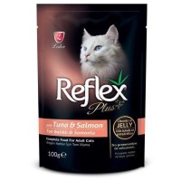 Reflex Plus Pouch Jelly Tuna ve Somonlu Jöleli Kedi Yaş Maması 100 Gr