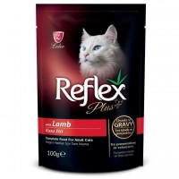 Reflex Plus Pouch Kuzu Etli Soslu Kedi Yaş Maması 100 Gr