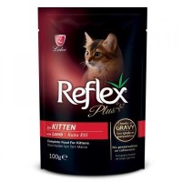 Reflex Plus Kitten Pouch Kuzu Etli Soslu Yavru Kedi Yaş Maması 100 Gr