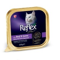 Reflex Plus Dana Etli ve Av Hayvanı Jöleli Kedi Yaş Maması 100 Gr
