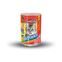 Catlife Biftekli Kedi Konserve 415 gr *5 Adet*