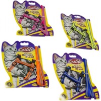 Kedi Göğüs Tasması Fosforlu + Gezdirme Halatlı Catlife