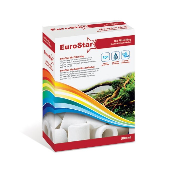 Eurostar Bio Filter Ring Seramik Filtre Malzemesi 500 ml