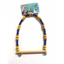 Kuş Oyuncağı Salıncak Orta Boy Ahşap Seri /Cennet ,Sevda Papağını