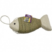 Catlife Balık Şekilli Askılı Tırmalama Kedi Oyuncağı 40x17Cm
