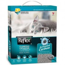 Reflex Aktif Karbon Formüllü Topaklanan Kedi Kumu 6LT (İnce Taneli)