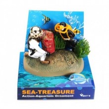 Harabe Denizde Batık Hazine Dekor 12x10cm