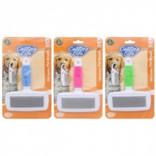 CAT/DOGLİFE KEDİ ve KÖPEKLER İNCE TELLİ FIRÇA+TARAK (M]