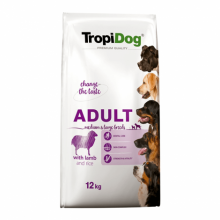 TropiDog Premium Orta-Büyük Irk Kuzulu Köpek Maması 2,5Kg