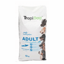TropiDog Premium Orta-Büyük Irk Somonlu Köpek Maması 12Kg