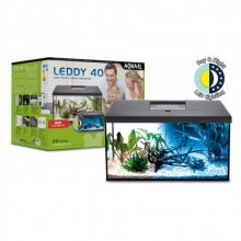 Aquael AQUARIUM SET LEDDY 40 XL BLACK AKVARYUM FULL SET /41x25x35h 35 litre