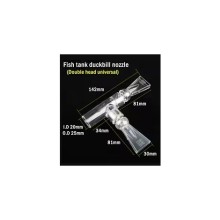 Mufan Şeffaf İki Çıkışlı Çıkış Borusu 