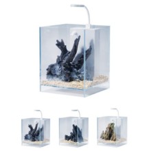 Jeneca ZJ-20 Akvaryum+Dekor 20x20x25 Cm (10L) Led Aydınlatma + Filtre 