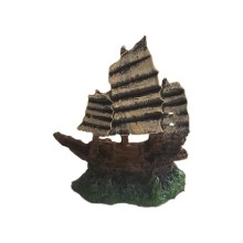 Akvaryum Dekor - Minik Gemi / 12X5X10CM Ölçülerinde