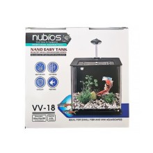 Nubios Nano Easy Tank 4,5 L Siyah / Filtreli Led Aydınlatmalı Nano Akvaryum 18,5x17x16cm