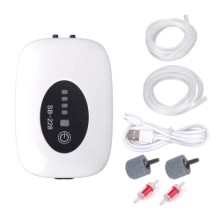 Sobo Hava Motoru AC/DC 2 W 2 x 3 Lt/Min Çift Çıkışlı / Hava Taşı+Hortum +Check Valve İçeriğinde Mevcut 