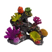 Akvaryum Dekor - Mercanlı Kaya / 35X23X28CM Ölçülerinde