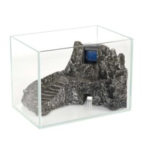 HAQOS TURTLE TANK 30 KAPLUMBAĞA TANKI 12L /30x20x22h  Filtreli Ultra Clear Camlı Akvaryum Set