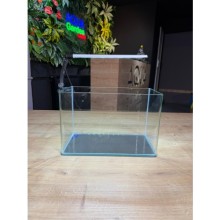 31x17x20h Panoramik Clear Camlı Akvaryum ve Led Aydınlatma (10litre)