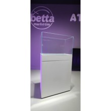 70x40x40h Ultra Clear Akvaryum ve Beyaz Lake Boyalı Dolap 