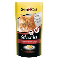 Gimcat Schnurries - Tavuk & Taurinli Kalp Şeklinde Ödül Tableti 40 gr