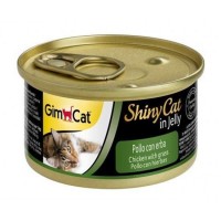 Gimcat Shinycat Konserve Kedi Maması - Tavuklu Çimenli 70 gr